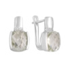 Серебряные серьги CatalogSilver с натуральным зеленим аметистом 5.18ct, фианитами (2111016)