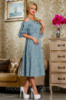 Платье летнее голубое хлопковое с узором в тон сукня M,L,XL,XXL