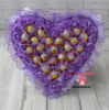 Букет из конфет в форме сердца на день влюбленных