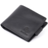 Портмоне горизонтальне на магніті на два відділення матове 711319 Чорне