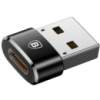 Перехідник Baseus USB Male To Type-C Female Adapter Converter 5A (CAAOTG), Чорний - купити в SmartEra.ua