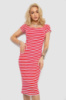 Сукня в смужку, колір червоно-білий, 244R536-1