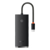 USB Hub Baseus Lite 4-in-1 Type-C to USB3.0*4 + Type-C Чорний (WKQX030301)