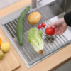 Сушка для посуды на мойку Kitchen Drainboard Серая 23*37 см, сушилка посуды на раковину (cушарка) (NS)