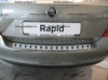 Защитные накладки на задний бампер Skoda Rapid с 2012 г производства «Полигон авто»