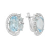 Серебряные серьги CatalogSilver с натуральным топазом 9.12ct (2129639)