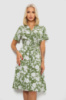 Сукня софт на запах із принтом, колір оливковий, 230R0107
