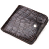 Практичне портмоне для чоловіків у два складення з натуральної фактурної шкіри з тисненням під крокодила 721578