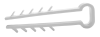 Дюбель-ялинка біла ТМ«FISSAGGIO» для плаского кабелю/проводу 10*5 мм