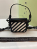 Жіноча сумка Off White Diag flap bag, чорна