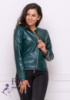 Тонка демісезонна куртка-жакет з екошкіри «Delmar» оптом | Розпродаж моделі 48, Темно-зелений