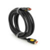Кабель Merlion HDMI-HDMI V-Link High Speed 3.0m, 4K, v2,0, OD-8.2mm, круглый Black, коннектор Black/Yellow, Blister-box, Q80