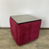 Пуф-трансформер 5в1 Остин-4 со столиком велюр красный/дуб платиновый 4-2-9005
