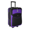 Дорожня валіза на колесах Bonro велика чорно-фіолетова