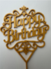 Топер для декору торту «Happy birthday» 12*15 см. (верхнє кріплення)