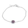 Серебряный браслет CatalogSilver с натуральным аметистом 1.772ct, вес изделия 2,85 гр (2118107) 1821 размер