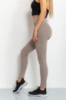 Трикотажні лосини в рубчик «Desire» оптом | Норма і батал | Розпродаж моделі 44, Мокко