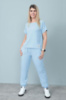 Літній костюм зі штанами на резинці «My day» оптом | Батал Блакитний, 50-52