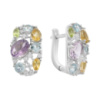 Серебряные серьги CatalogSilver с натуральным аметистом 5.903ct, цитрином, хризолітом, топазом (2193241)