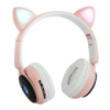 Детские наушники без проводов «Wireless earphone ST77M» Розовые, bluetooth наушники с кошачьими ушками
