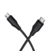 Кабель HOCO X124 Bien 60W silicone charging data cable C to C Black (6942007664448)