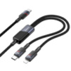 Кабель Hoco U139 2в1 Type-C to Type-C/ Lightning 100W 1.2m black