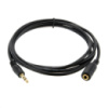 Подовжувач Audio DC3.5 тато-мама 5.0м, GOLD Stereo Jack, (круглий) Black cable, Пакет Q240