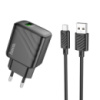 Мережевий зарядний пристрій Hoco CS21A, Cable Micro, QC 18W Black