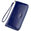 Кошелек женский на одну молнию из экокожи гладкий KIVI 19036 Синий