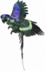 Декоративная игрушка «Попугай» с пайетками 70см, сине-зеленый