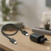 Адаптер USB з кабелем USB-TYPE C 45W Black Edition / Мережний адаптер USB з кабелем