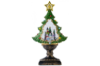 Новорічний сніжний світильник-декор «Ялинка» (XHF-8002) (24.5*10.5*43.5см) (LED, 5 різдв. мелод., USB, Батарейки: AA*3)