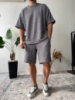 Комплект футболка шорти чоловічий стильний літо легкий трикотаж