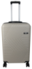 Середня пластикова валіза на колесах 70L GD Polo світло-бежева