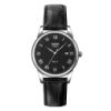 Жіночий класичний годинник Skmei 9058SBK-B Silver-Black зі шкіряним ремінцем та календарем