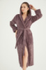 Nusa Халат жіночий з капюшоном Nusa 8655 коричневий