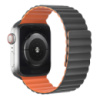 Ремешок силиконовый Hoco iWatch WA07 magnetic 38/ 40/ 41mm grey orange