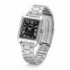 Жіночий годинник Casio LTP-V007D-1B класичний кварцовий зі сталевим браслетом та чорним циферблатом