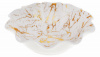 Набор 2 фарфоровых салатника «Золотой Волан» 20.1х20.1х6.2см, белый с золотом