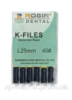 K Files (К-файли) ручні інструменти для обробки кореневих каналів, Rogin 25 мм 40
