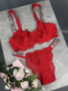 Комплект Victoria's Secret кружева без пушапа червоний kk067
