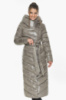 Куртка женская Braggart зимняя длинная с поясом и капюшоном - 51046 цвет тауп