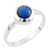 Серебряное кольцо CatalogSilver с сапфиром nano 0.637ct, вес изделия 2,09 гр (1509791) 18 размер