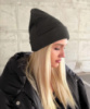 Жіноча зимова шапка на флісі Графіт