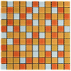 Мозаика из декоративного стекла 298х298х4,5мм Оранжевая SW-00002365