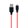 Кабель Hoco X21 Plus Silicone Lightning Black-Red