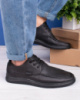 Чоловічі чорні туфлі з еко-шкіри