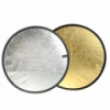 Фото отражатель круглый серебро золото 2 в 1 110см