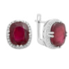 Серебряные серьги CatalogSilver с натуральным рубином 15.848ct (2153108)