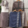 Мужской набор полотенец Pupilla Flor для сауны: полотенце на липучке, лицевое полотенце, тапочки